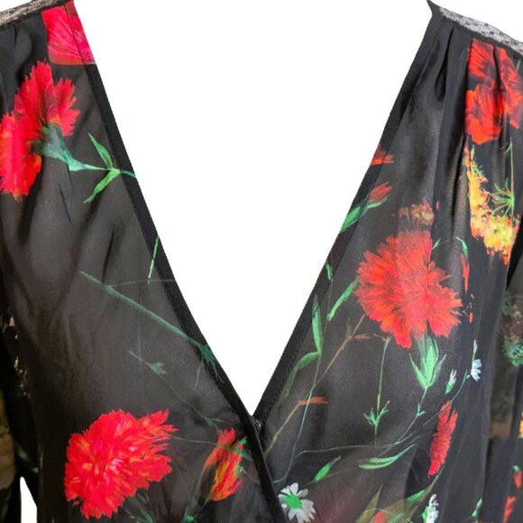 Express Surplice Peplum Blouse size S - Picture 6 of 7